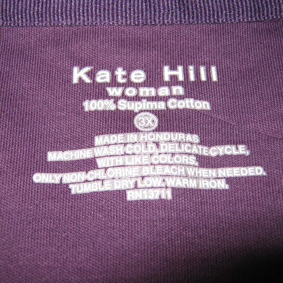 New - Kate Hill Purple Polo Golf Shirt - 3X - Picture 2 of 4